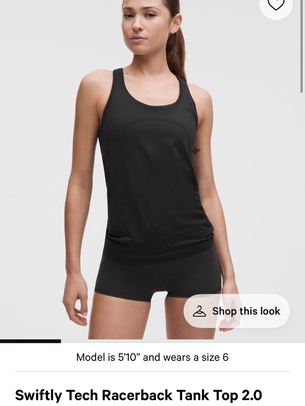 lululemon athletica Black swiftly tech racer back tank 2.0